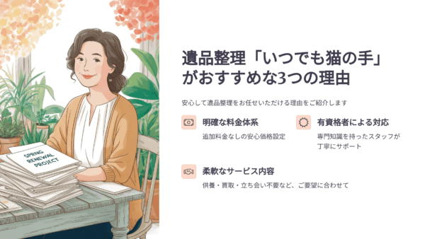 岡山遺品整理なら「いつでも猫の手」がおすすめな理由｜料金・事例・評判を徹底解説