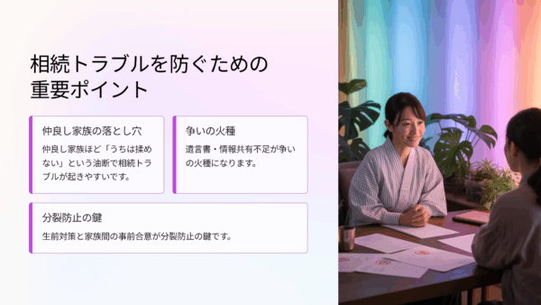 74歳、「うちは揉めない」と言ってた家族が分裂。【典型的な油断パターン】
