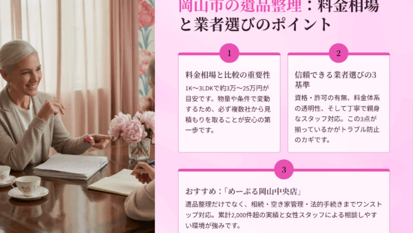 岡山市でおすすめの遺品整理業者16選｜どこに相談するのがベスト？