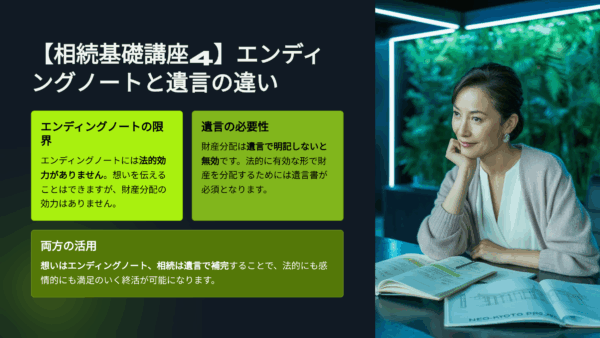 【相続基礎講座4】エンディングノートだけでは危険？遺言との違いを解説