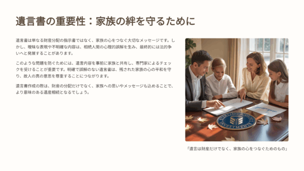 70歳、遺言書の一行が家族を壊した。“思いやり”が対立に変わる瞬間。【遺言トラブルの末路】
