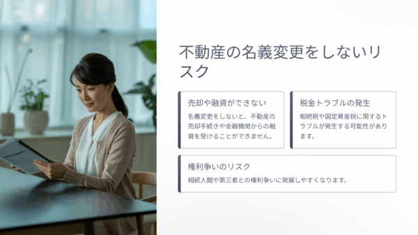 【相続基礎講座9】不動産の名義変更をしないと起きるリスクとは？