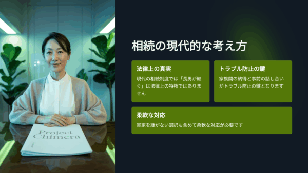 【相続基礎講座7】「長男が実家を継ぐ」は今でも通用するのか？