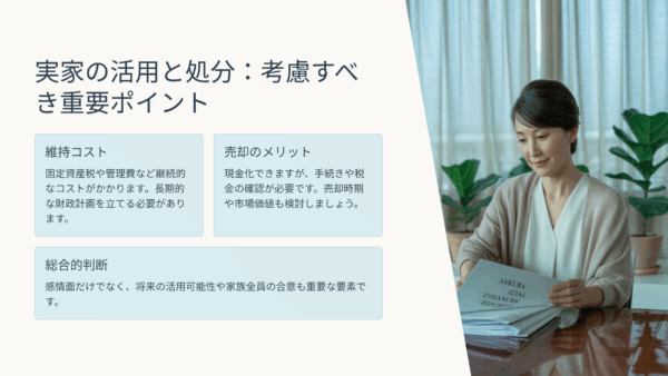 【相続基礎講座8】親が住んでいた家は売る？残す？判断ポイントを解説