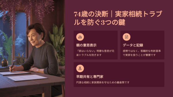 家はいらない74歳の決断｜兄弟が揉めた実家相続トラブルの口コミ・評判・レビューまとめ