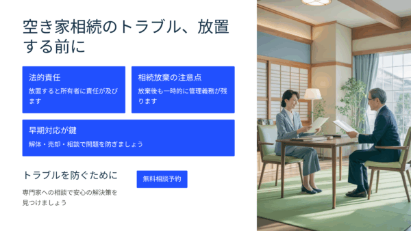 空き家を相続した長男が管理放棄？トラブルになる前に知っておくべき対策と解決法