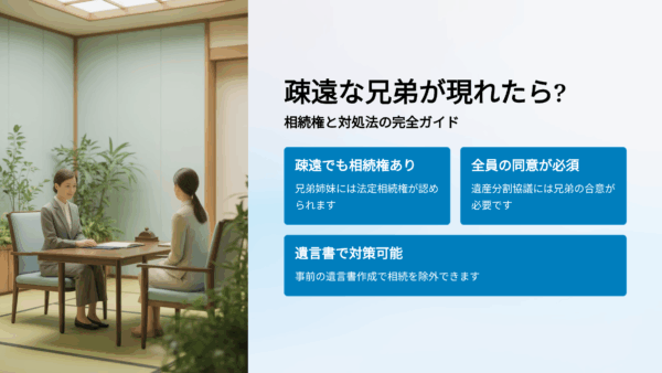 相続権はある？疎遠だった兄弟が突然現れたときの正しい対処法と手続きガイド