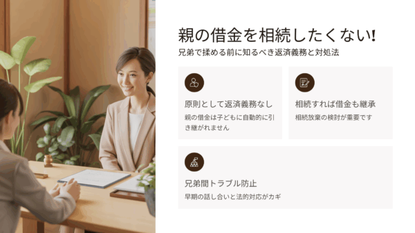 親の借金を相続したくない！兄弟で揉める前に知るべき返済義務と対処法