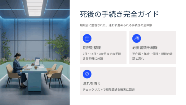 死後の手続き一覧｜死亡後7日・14日・3か月までにやること完全ガイド