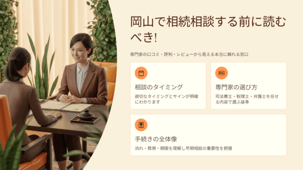 岡山で相続相談する前に読むべき！専門家の口コミ・評判・レビューから見える本当に頼れる窓口