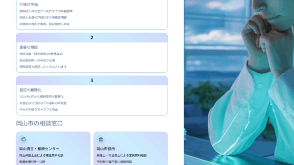 岡山市で「相続が全くわからない」方へ|まず何を確認すべき?専門家が優しく教えます