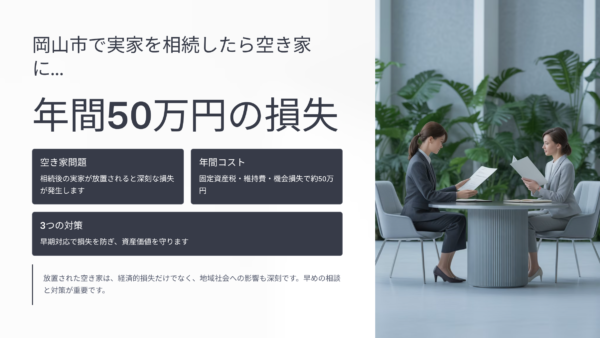 岡山市で実家を相続したら空き家に…放置すると年間50万円損する理由と3つの対策